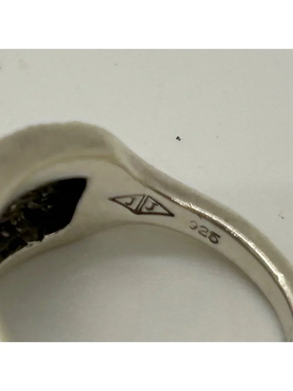 Judith Jack Sterling Silver Ring Size 7  Marcasite Woven Band Vintage 5.89 grams